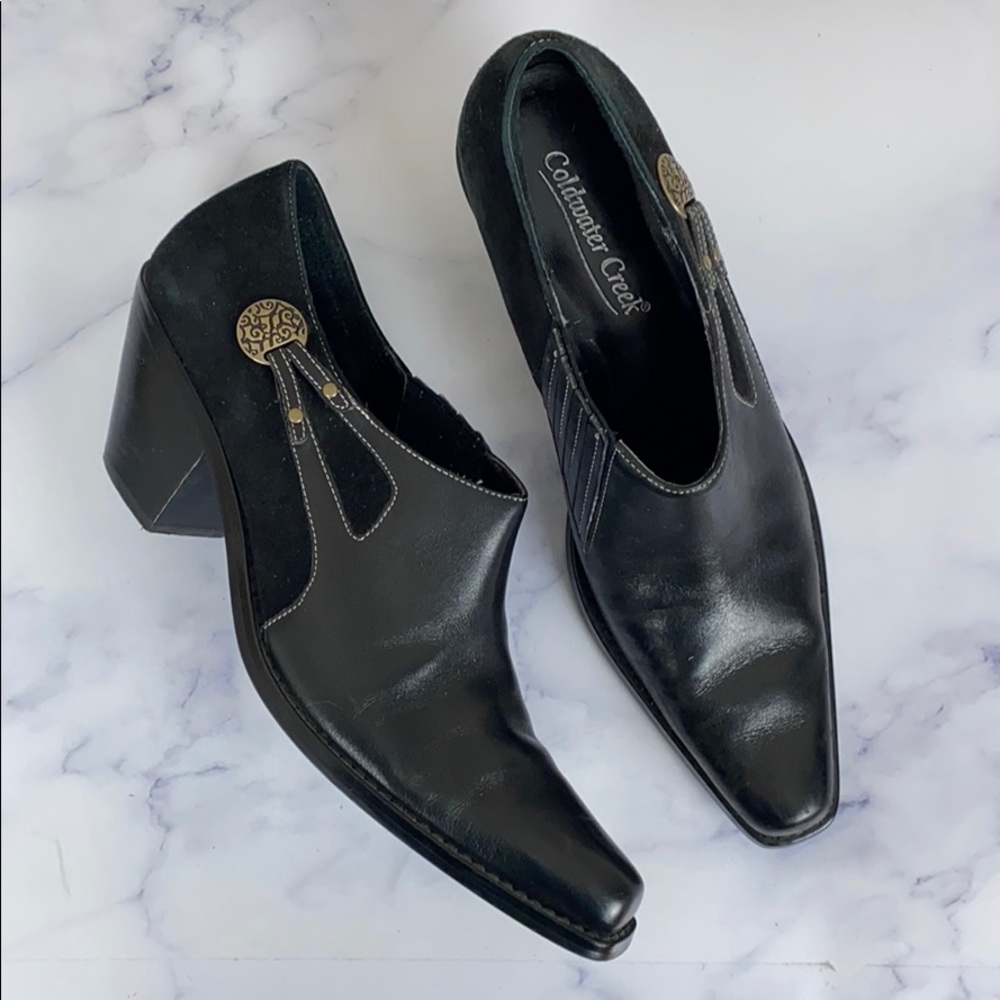 Coldwater Creek Western Pointed Toe Ankle Bootie